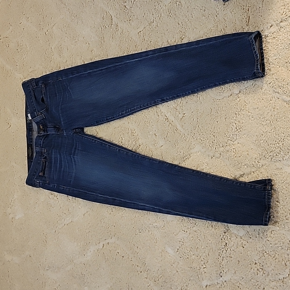 J Crew Toothpick ankle length stretch denim blue jeans classic 5 pocket 28 EUC …